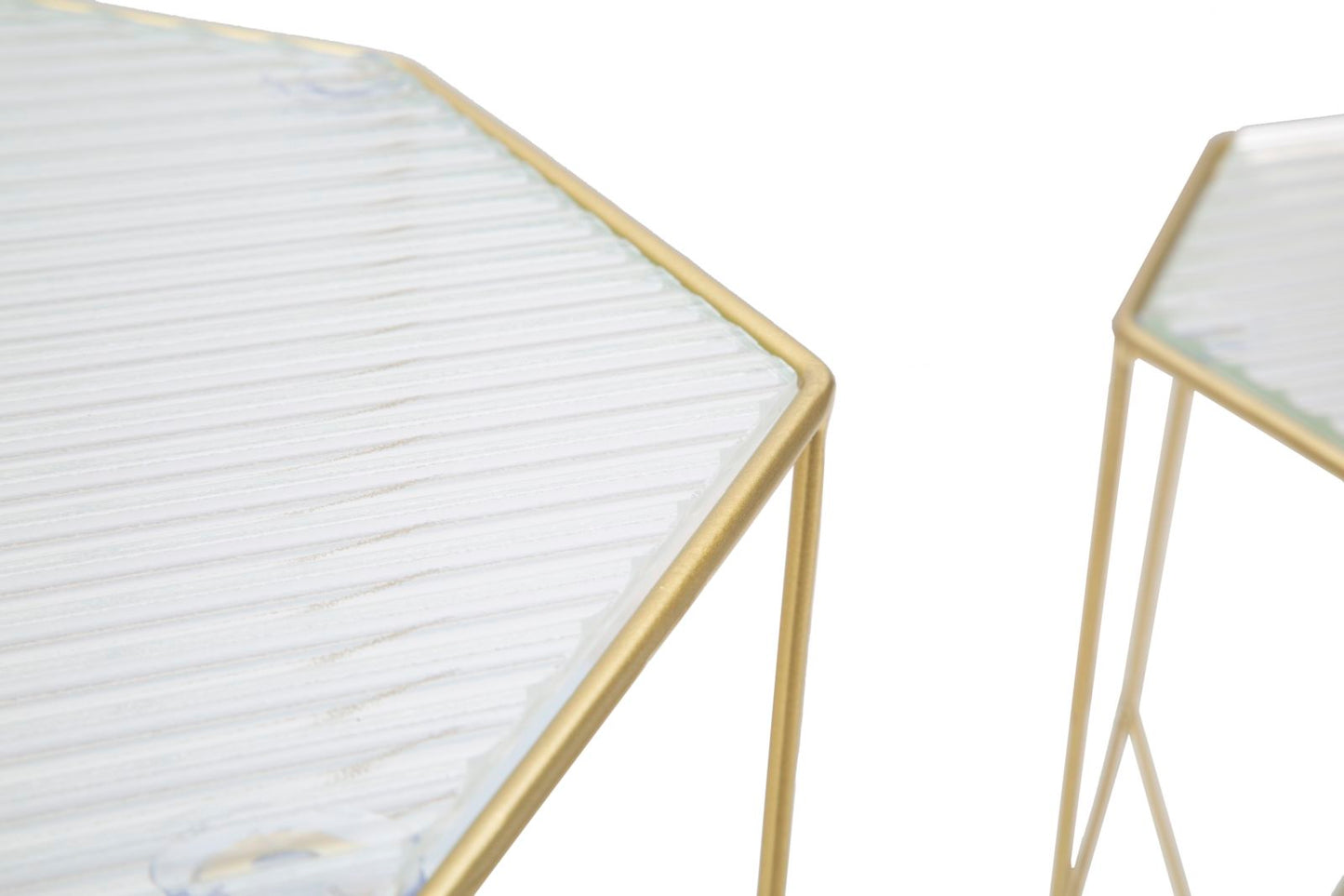 TABLE NEW GLASS SET 2 PCS A CM Ø 37X47-31X42