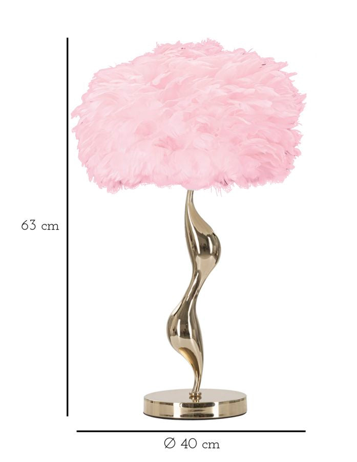 TABLE LAMP SLIM PINK CM Ø 40X63