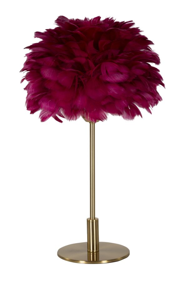 TABLE LAMPBALL FEATHER BORDEAUX CM Ø 30X50