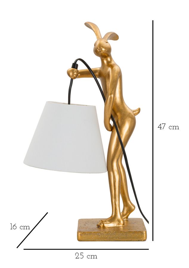 TABLE LAMP RABBIT STAND CM 26x16x47