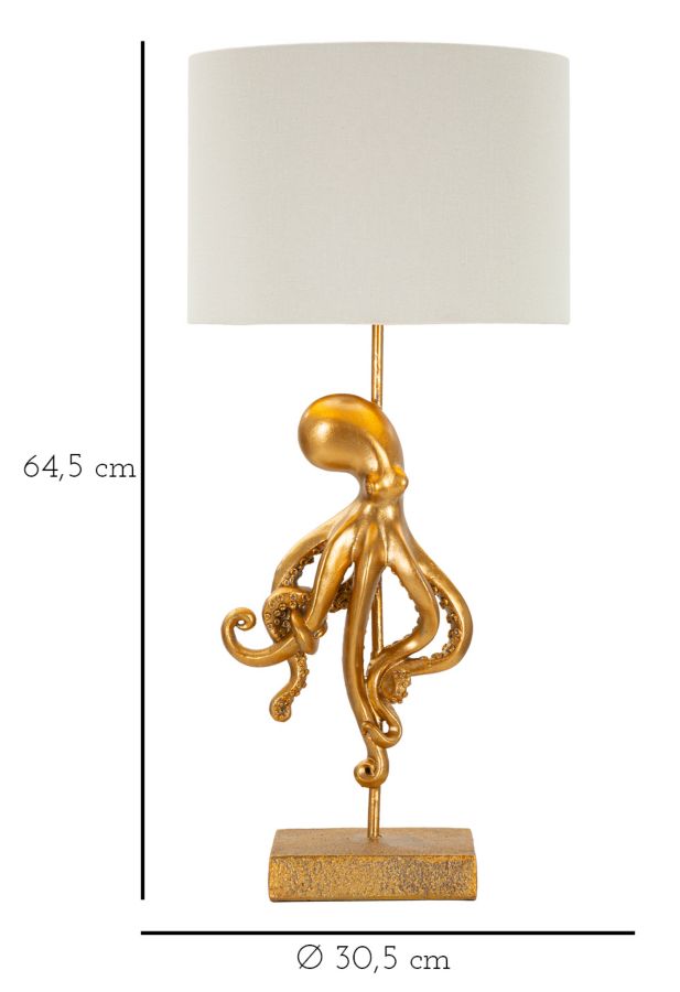 TABLE LAMP OCTOPUS GOLD CM Ø 30,5X64,5