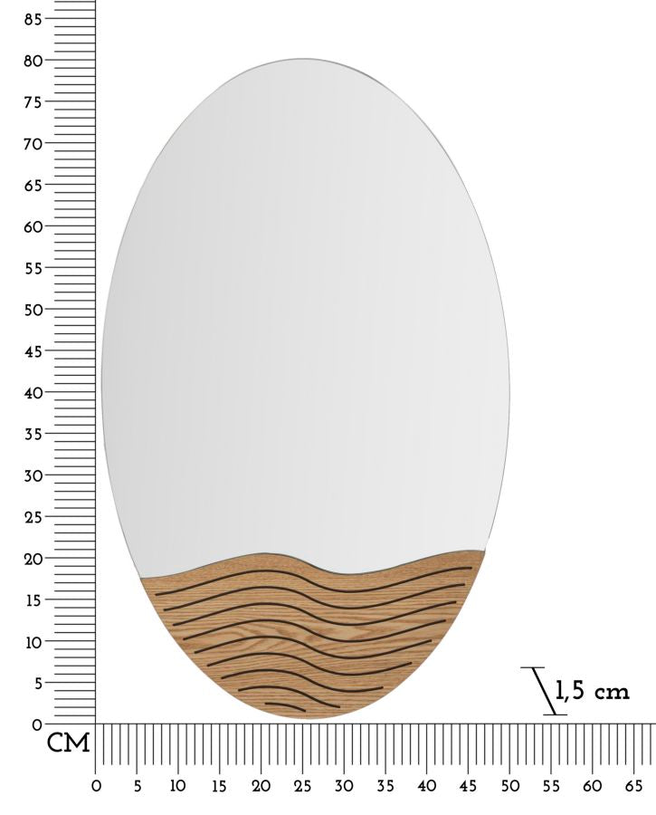 WALL MIRROR LINES CM 50X1,5X80