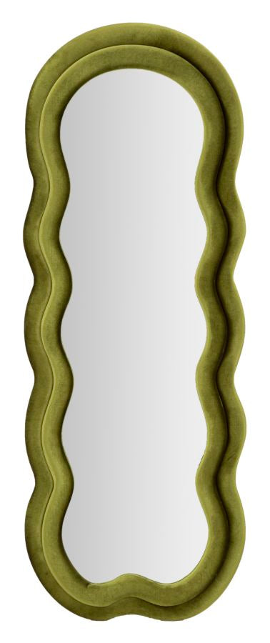 WALL MIRROR MIKI GREEN VELVET CM 60X4X160