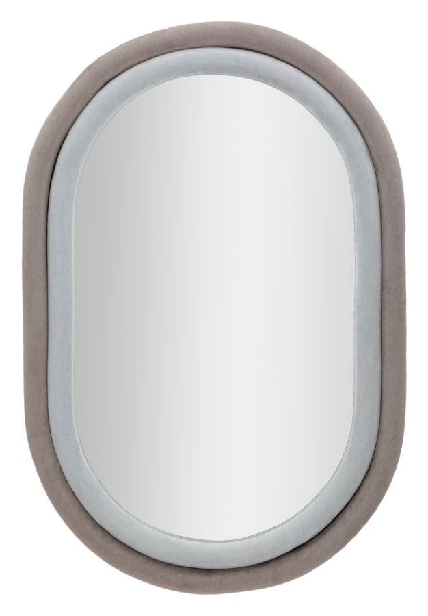 WALL MIRROR ANTONY GREY VELVET CM 60X4X90