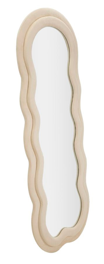 WALL MIRROR MIKI CREAM VELVET CM 60X4X160