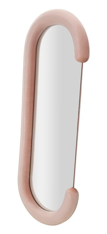 WALL MIRROR CHANTAL PINK VELVET CM 60X7X160