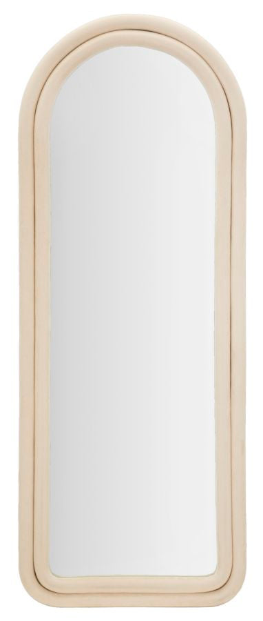 WALL MIRROR CLOE CREAM VELVET CM 60X4X160