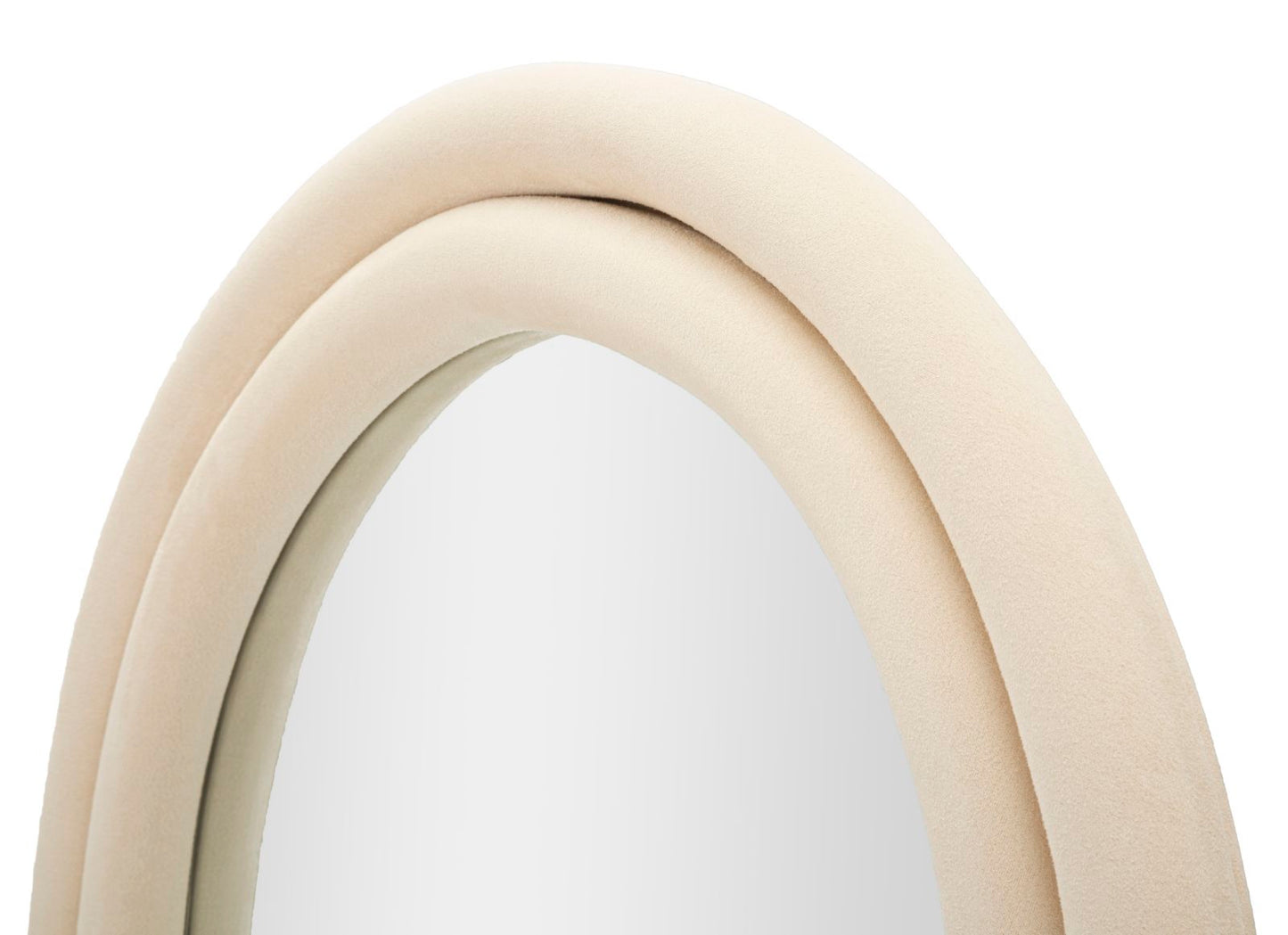 WALL MIRROR CLOE CREAM VELVET CM 60X4X160