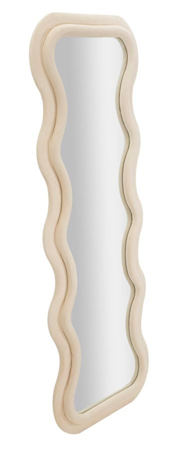 WALL MIRROR EMILY CREAM VELVET CM 60X6X160