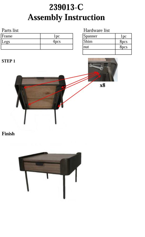 COFFEE TABLE TORONTO CM 60X60X41