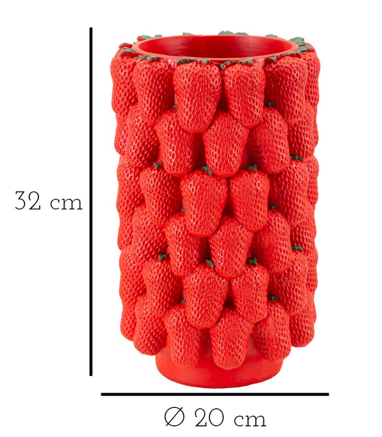 VASE STRAWBERRY CM Ø 20X32