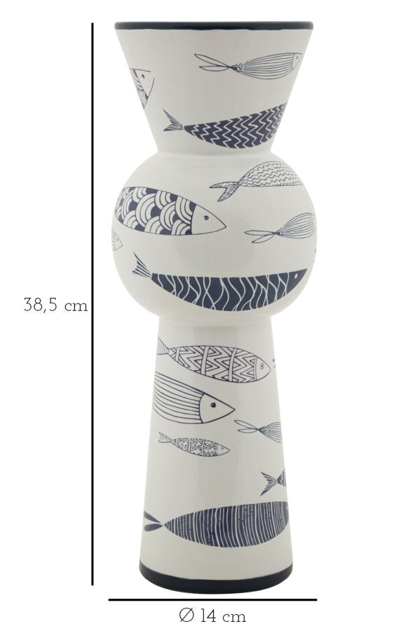 VASE FISH TALL CM Ø 14X38,5