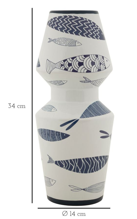 VASE FISH DOUBLE CM Ø 14X34