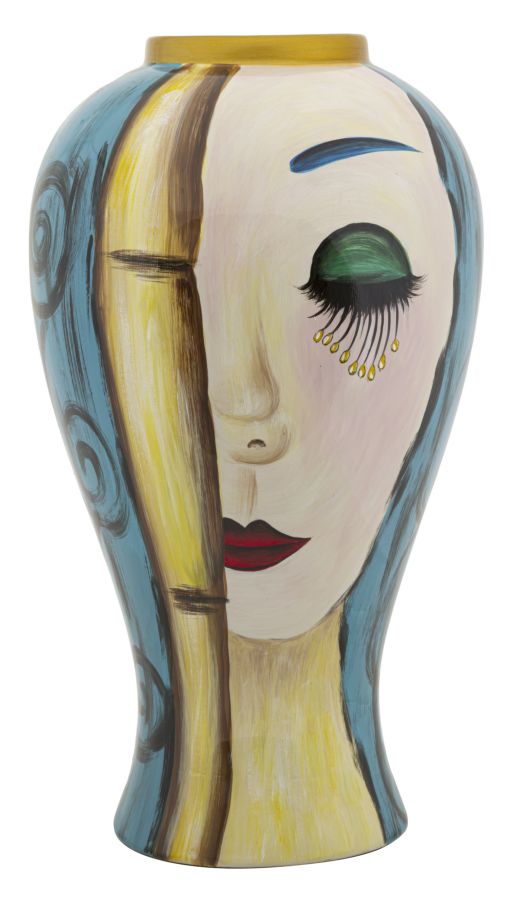 VASE ART FACE CM Ø 28X50