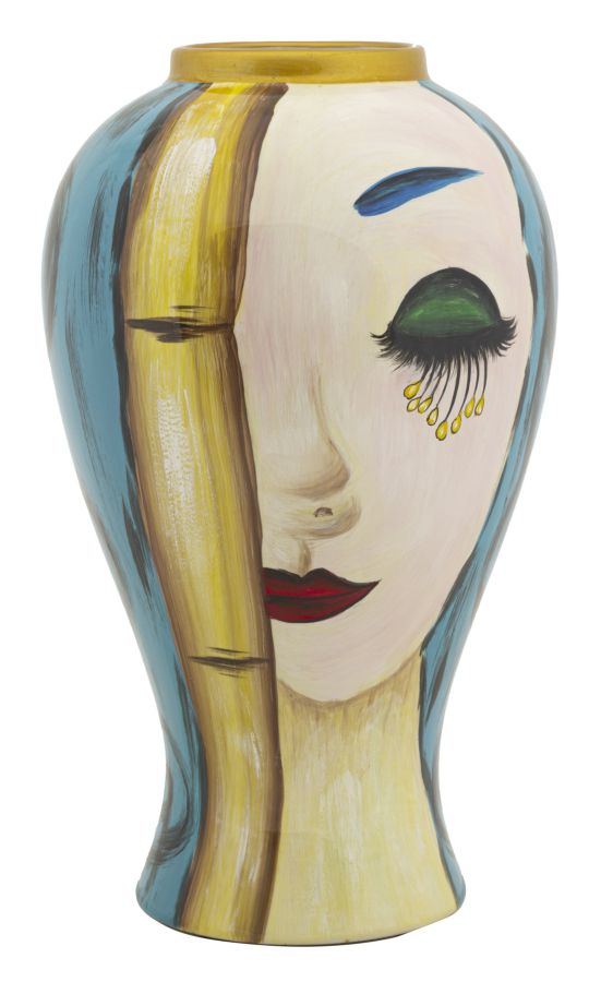 VASE ART FACE CM Ø 21X34