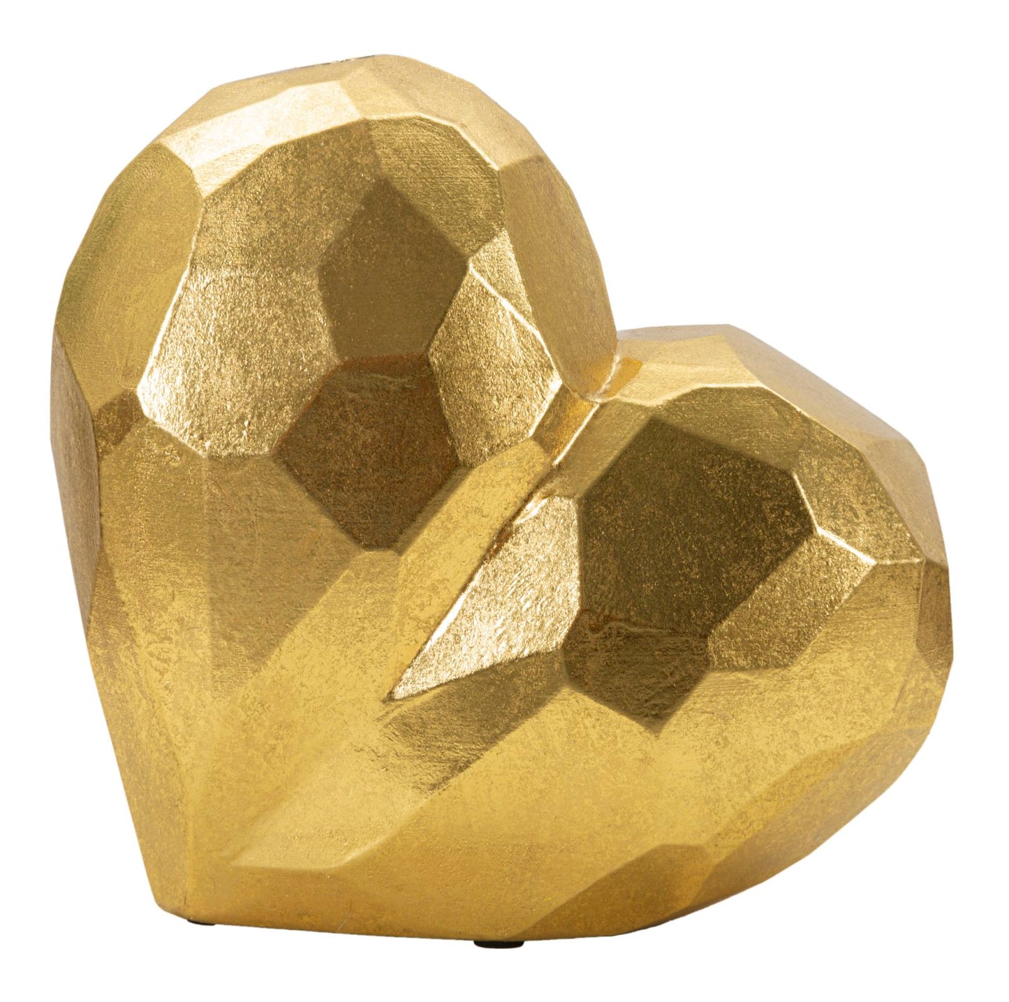 VASE HEART GOLD CM 19X9X18