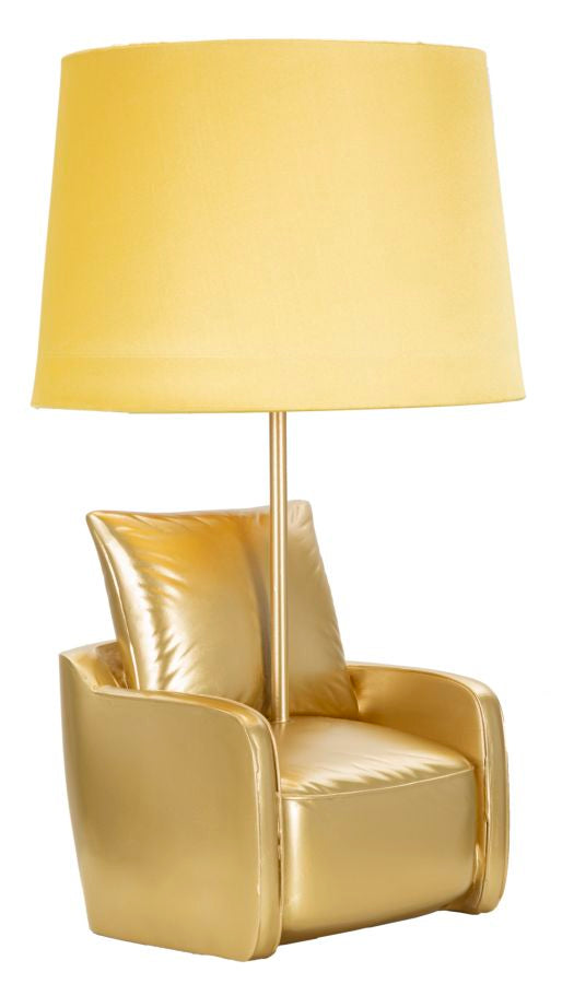 TABLE LAMP MIDCENTURY YELLOW CM Ø 26X46