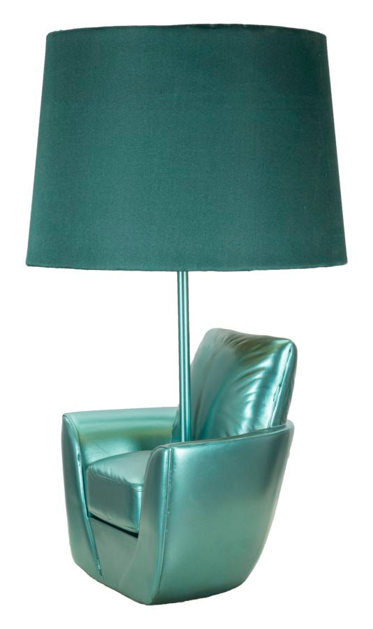 TABLE LAMP MIDCENTURY 
 TURQUOISE CM Ø 26X43