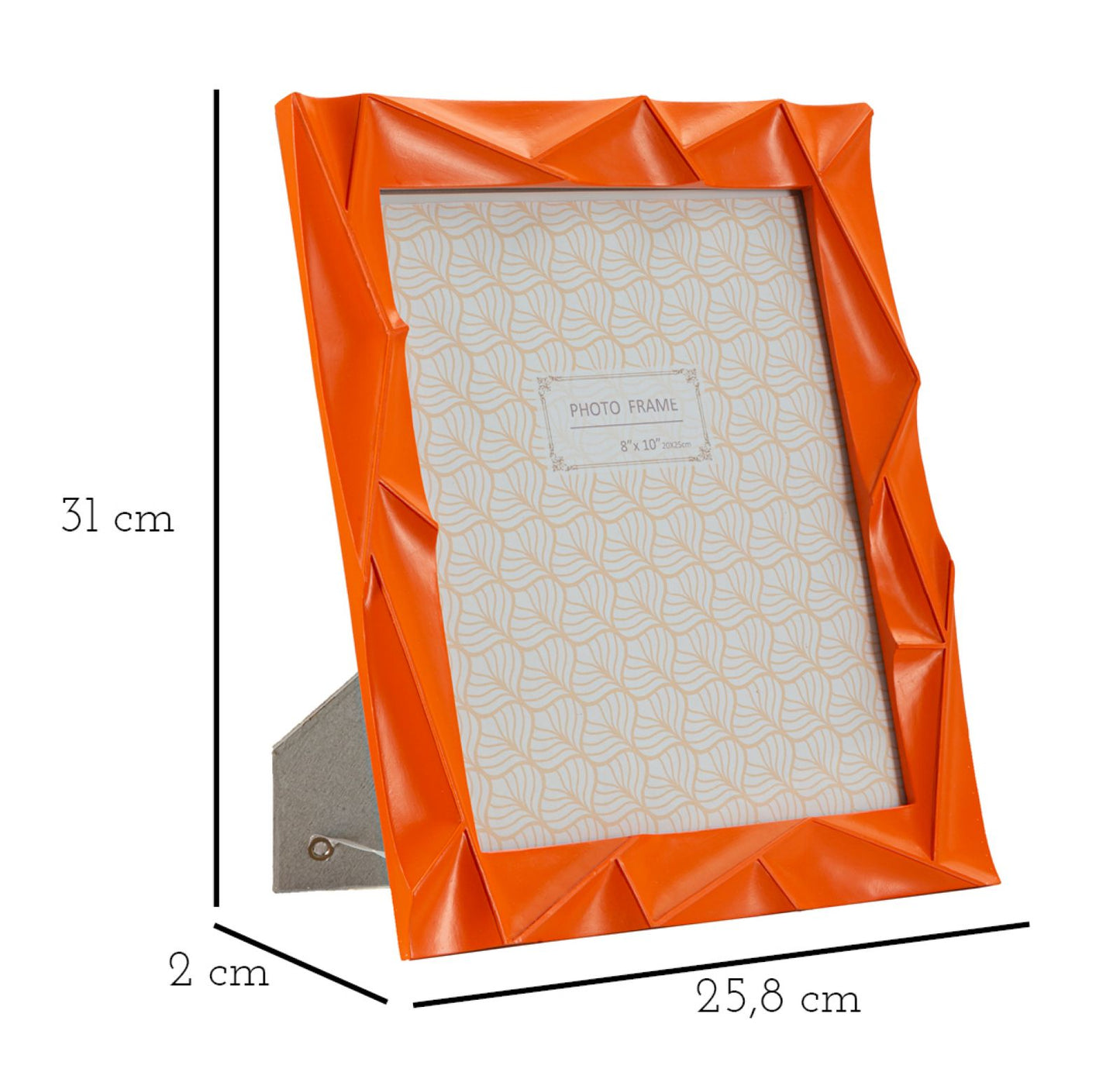 PHOTOFRAME ORANGY CM 25,8X2X31 (INSIDE PHOTO SIZE CM 20X25)