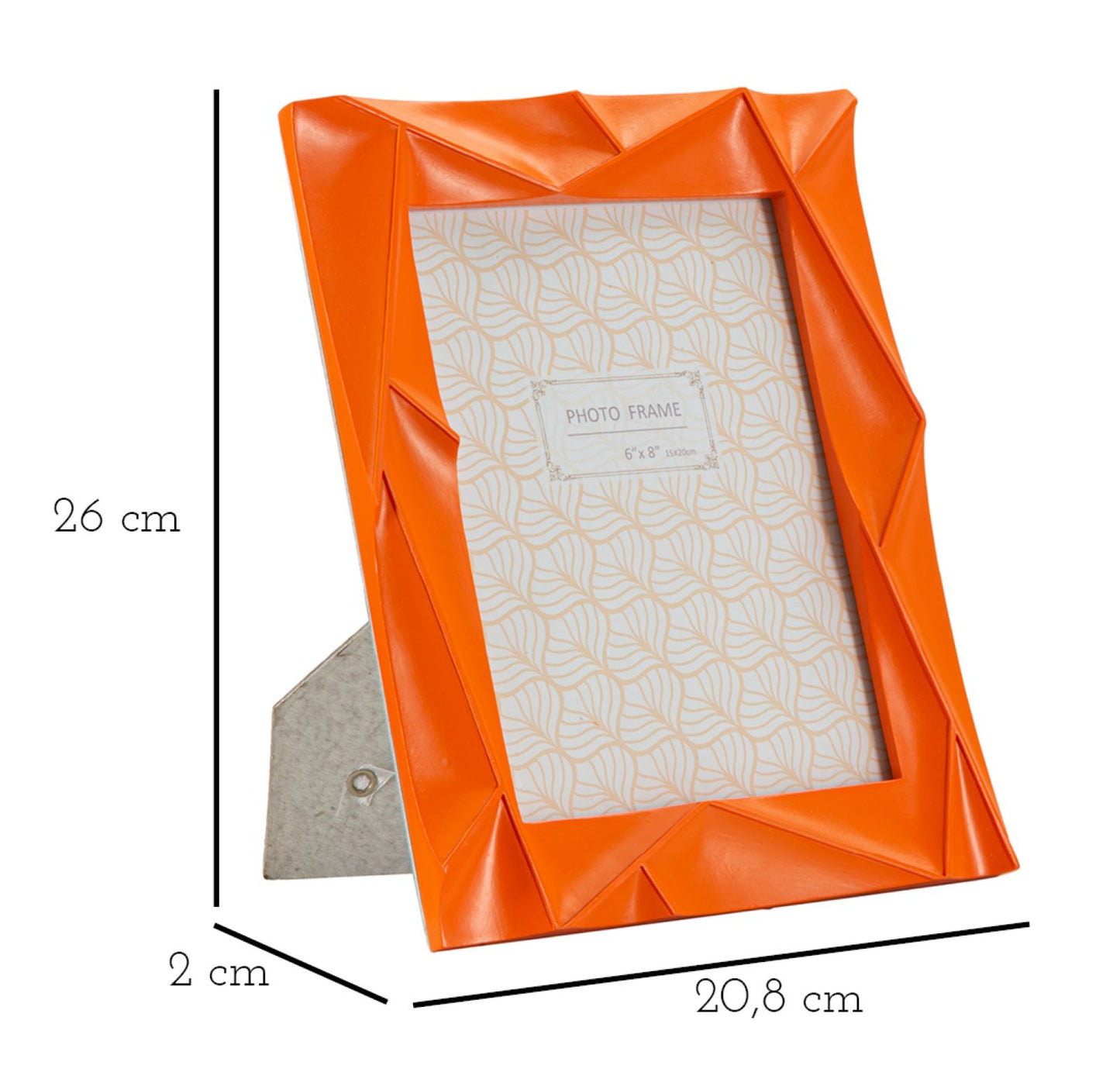 PHOTOFRAME ORANGY CM 20,8X2X26 (INSIDE PHOTO SIZE CM 15X20)