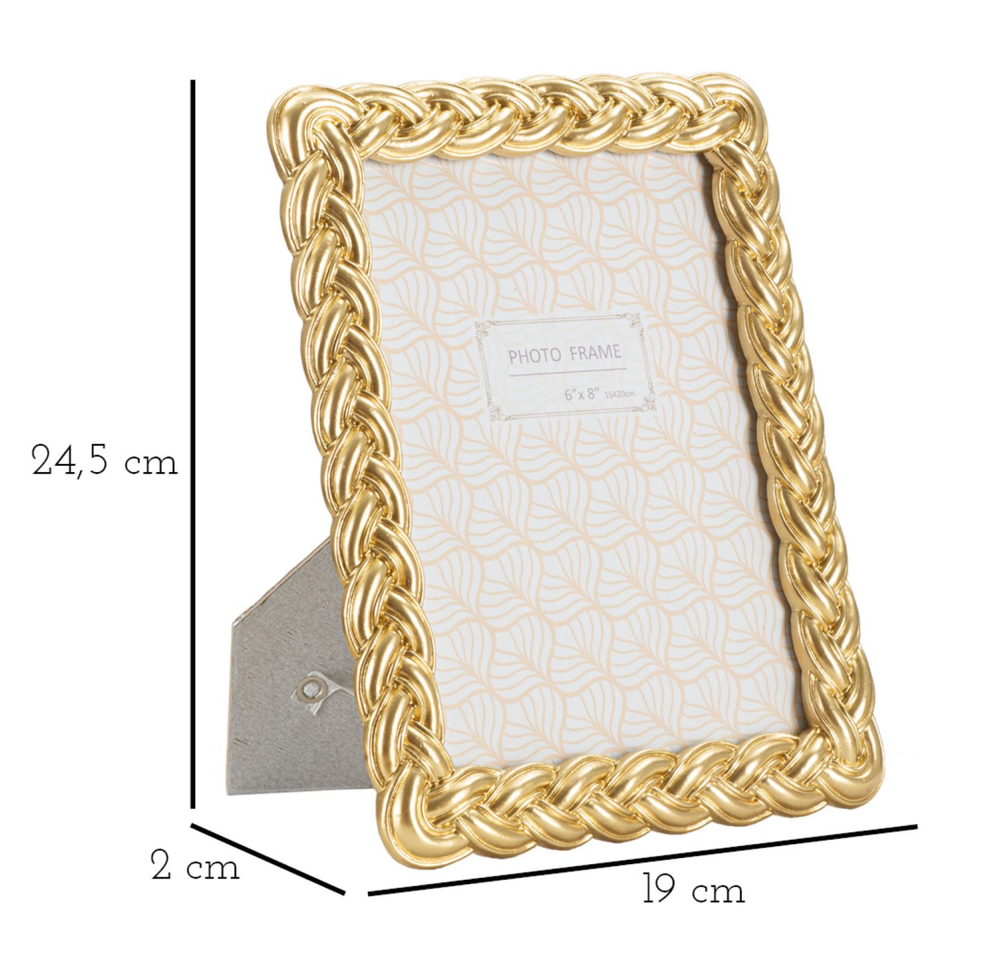 PHOTOFRAME ROPE CM 19X2X24,5 (INSIDE PHOTO SIZE CM 15X20)