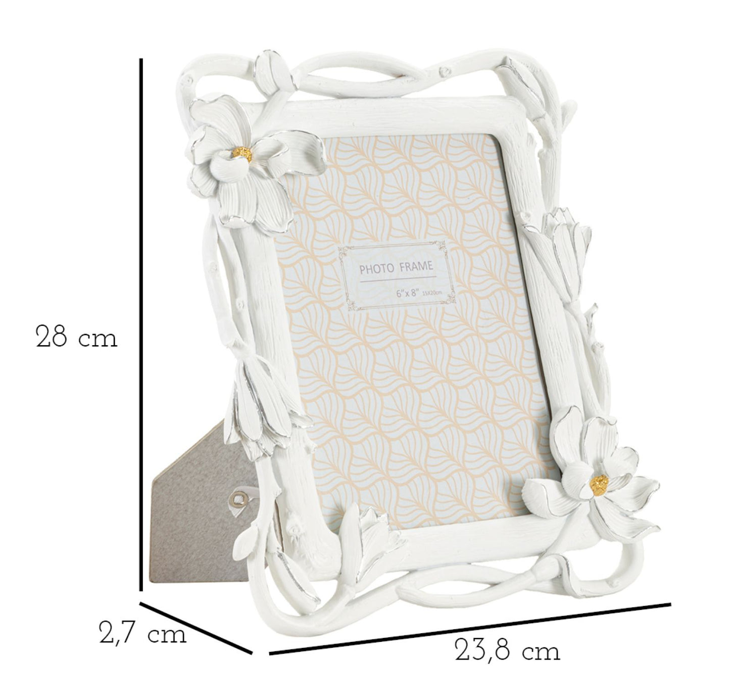 PHOTOFRAME MAGNOLIA CM 23,8X2,7X28 (INSIDE PHOTO SIZE CM 15X20)