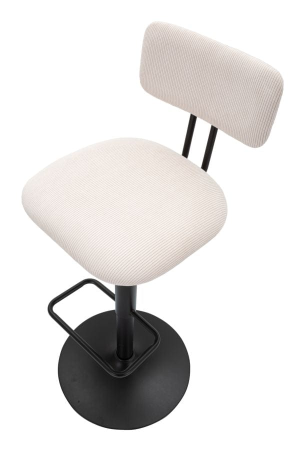 BAR STOOL WITH LIFT LIGHT WHITE CM 41X47,5X85-106,5(SEAT CM 61-83)