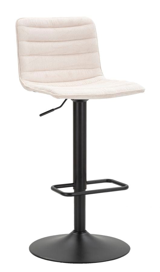 BAR STOOL WITH LIFT HIGH WHITE CM 43X49,5X85,5-107(SEAT CM 61-82,5)