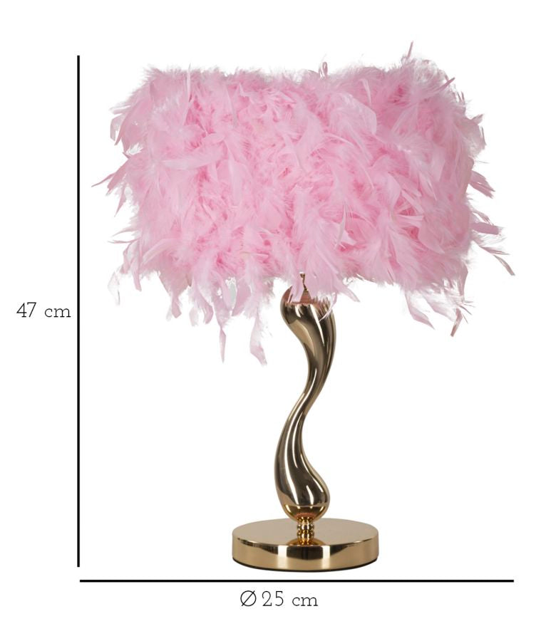 TABLE LAMP CART PINK CM Ø 25X47