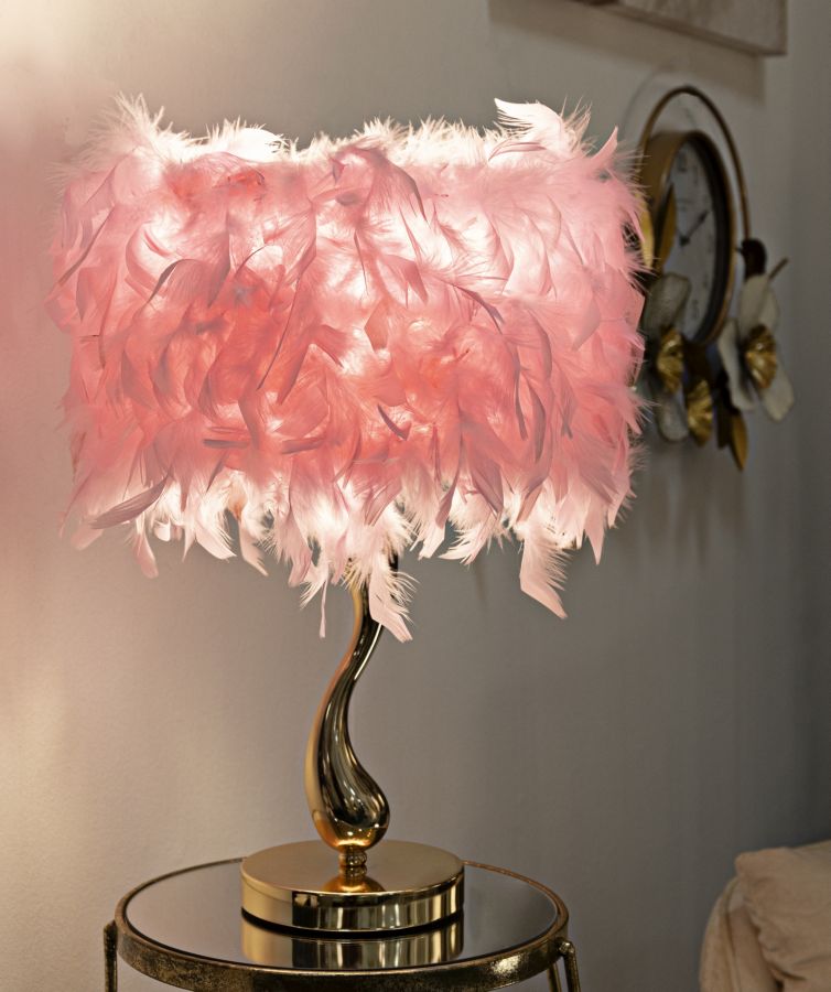 TABLE LAMP CART PINK CM Ø 25X47