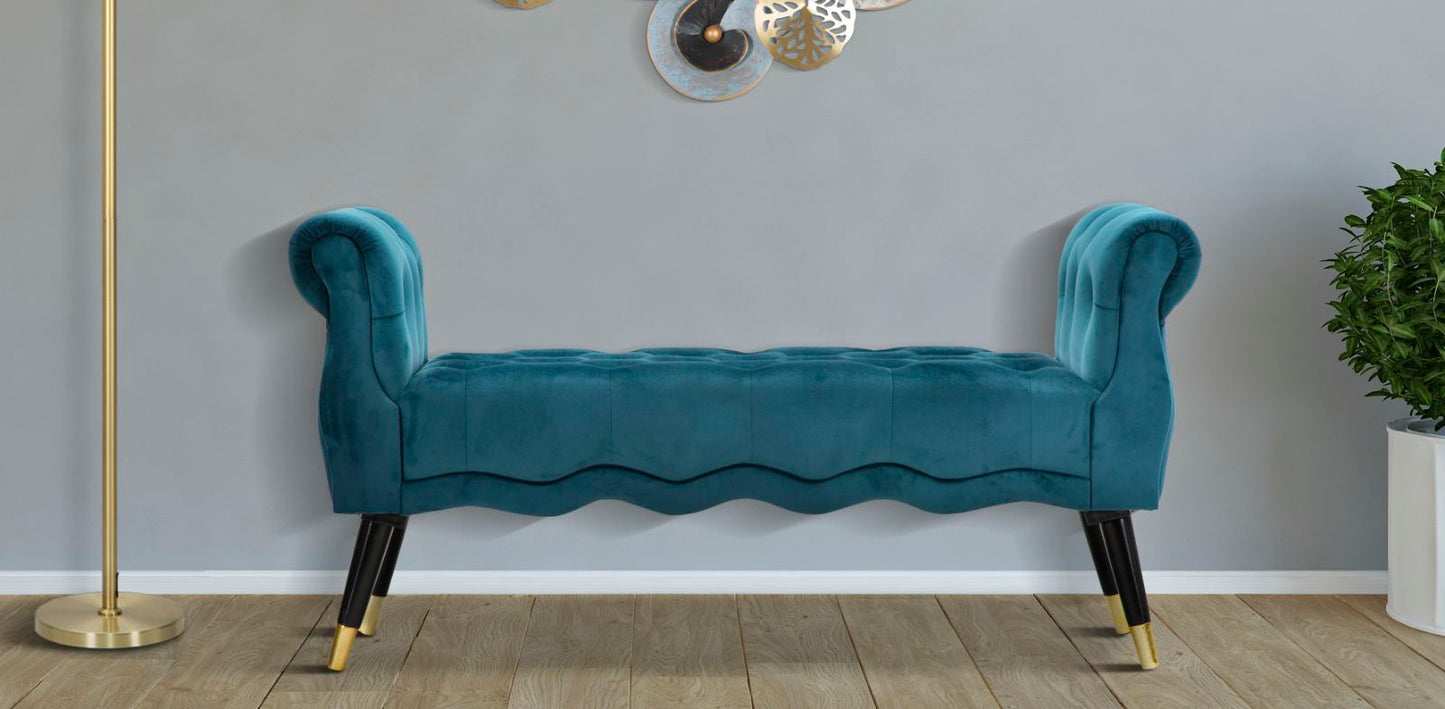 BENCH PARIS TEAL/GOLD CM 120X40X60