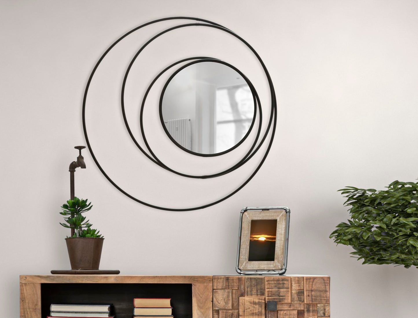 WALL MIRROR DARK CM Ø 80X3