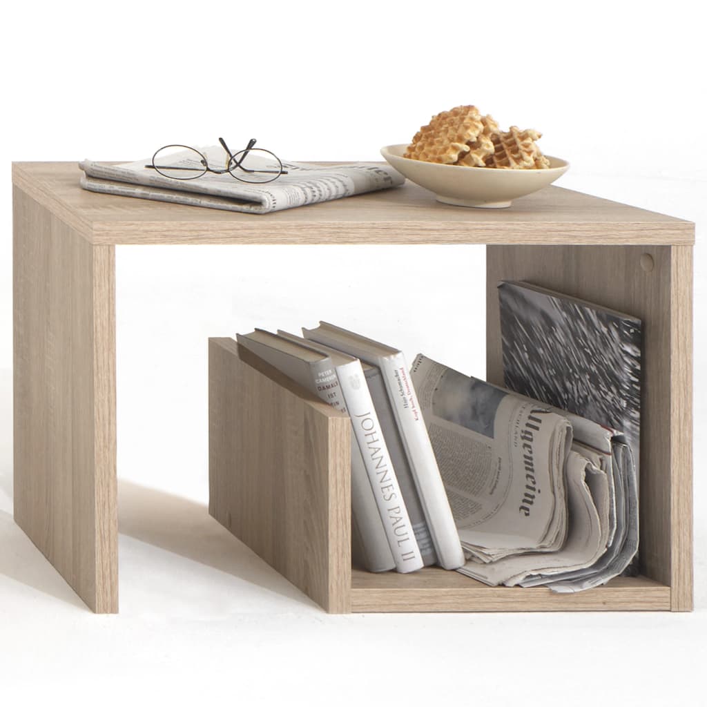 FMD Salontafel 2-in-1 59x36x38 cm eikenkleurig