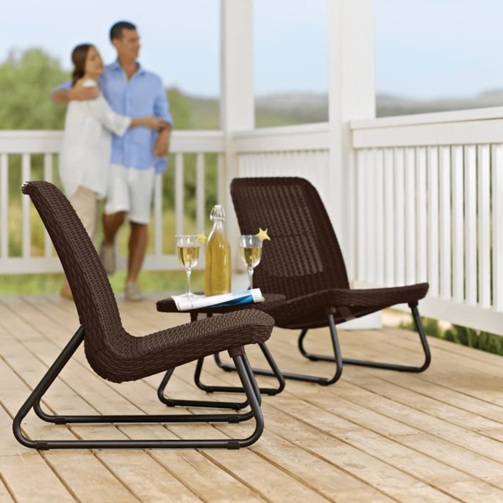 Keter Loungeset Rio cappuccino 3-delig 218157