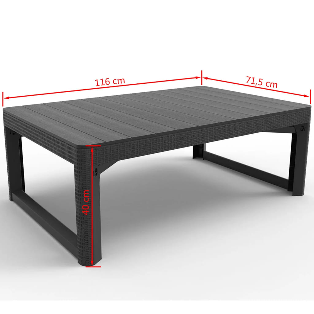 Keter Tuintafel Lyon grafietkleurig 232300