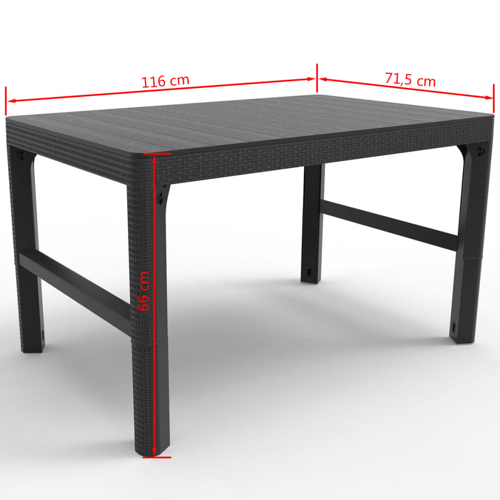 Keter Tuintafel Lyon grafietkleurig 232300