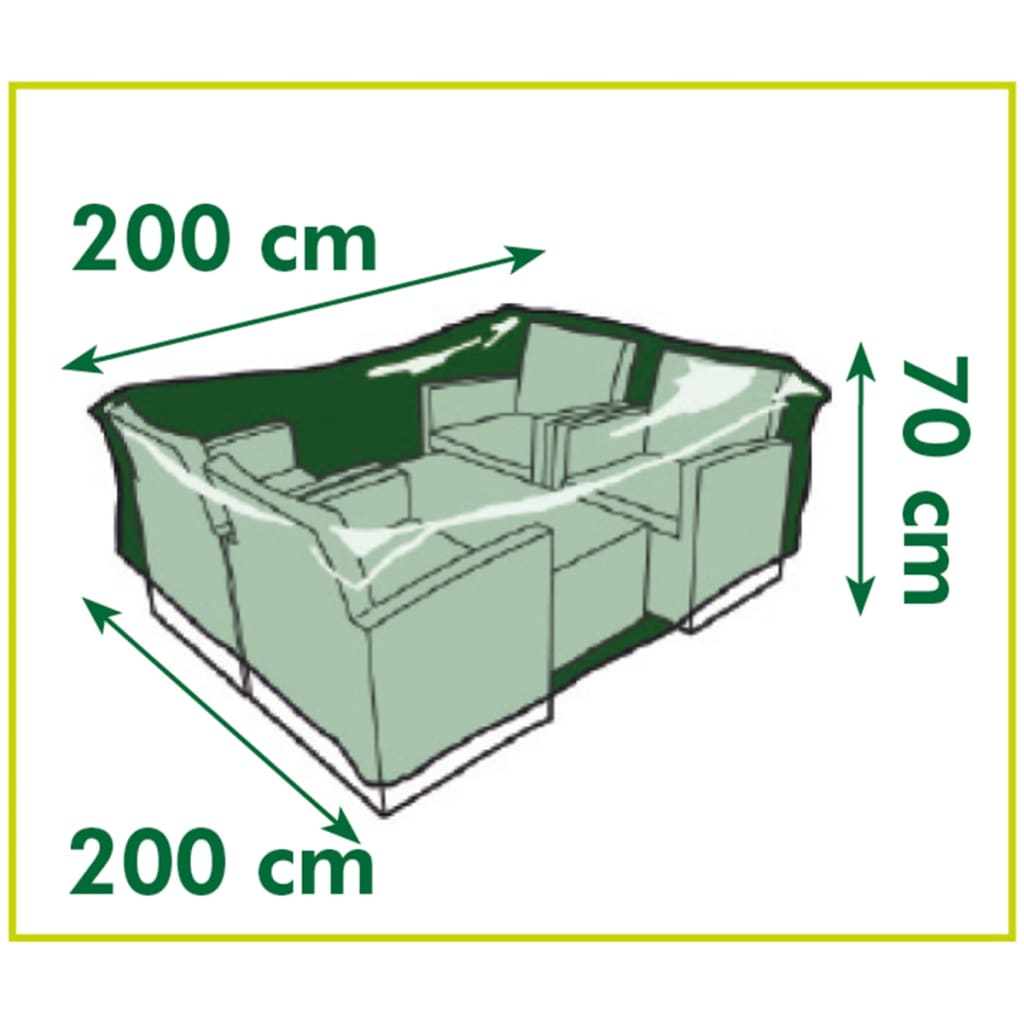 Nature Tuinmeubelhoes voor lage tafel en stoelen 200x200x70 cm