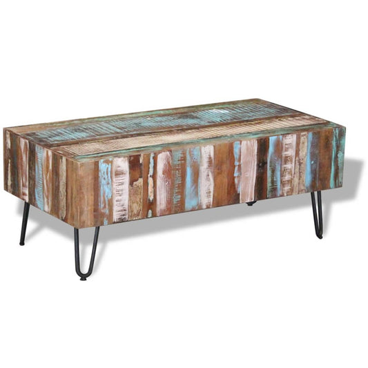 Salontafel 100x50x38 cm massief gerecycled hout