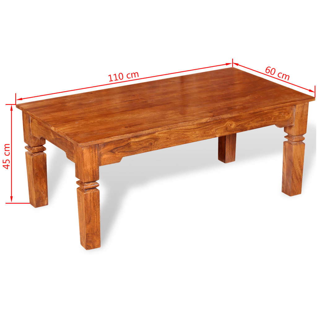 Salontafel 110x60x45 cm massief hout