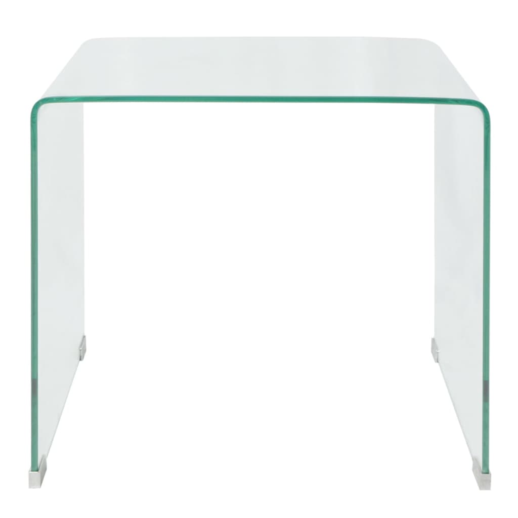 Salontafel transparant 49,5x50x45 cm gehard glas