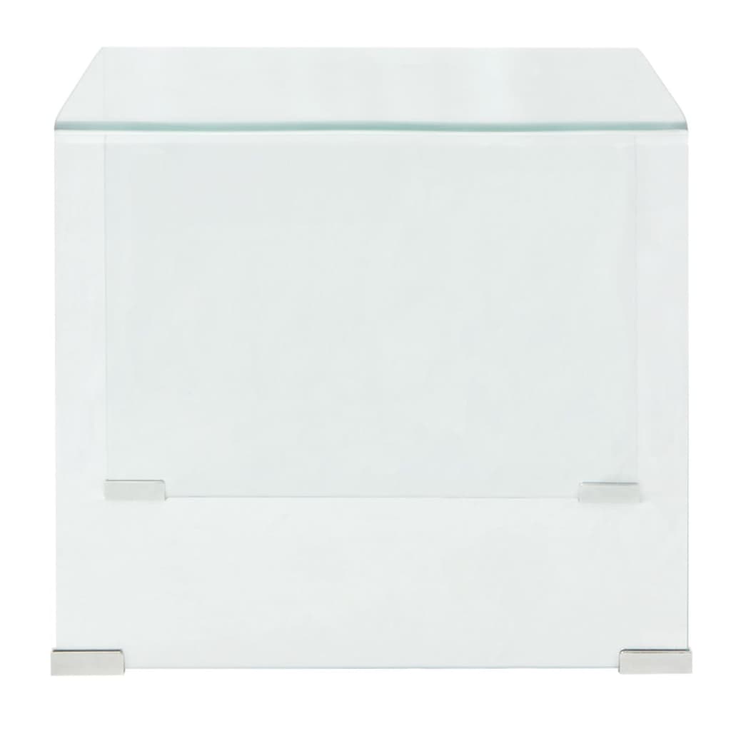 Salontafel transparant 49,5x50x45 cm gehard glas