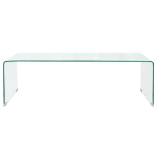 Salontafel 98x45x30 cm gehard glas transparant