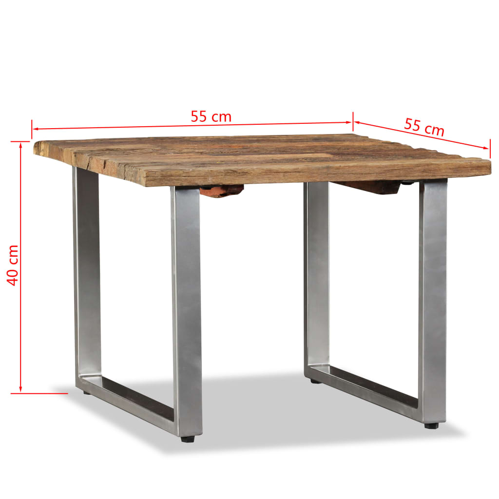 Salontafel 55x55x40 cm massief gerecycled hout