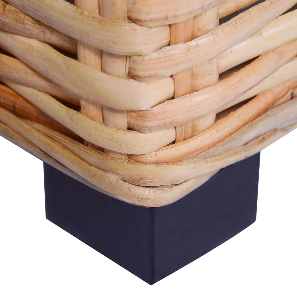 Salontafel natuurlijk rattan 45x45x30 cm