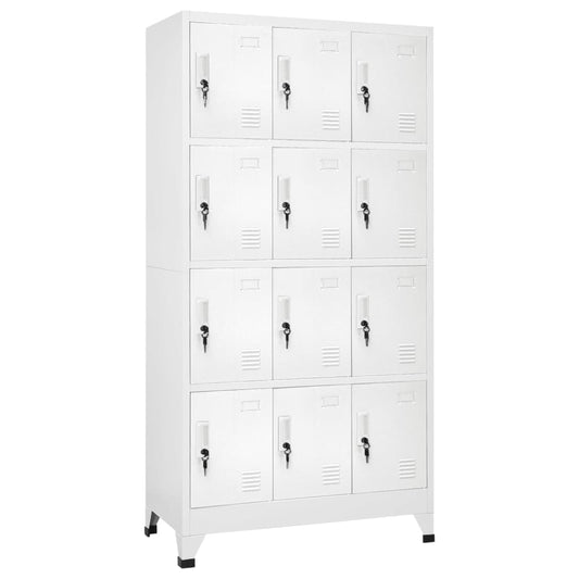 Lockerkast met 12 compartimenten 90x45x180 cm