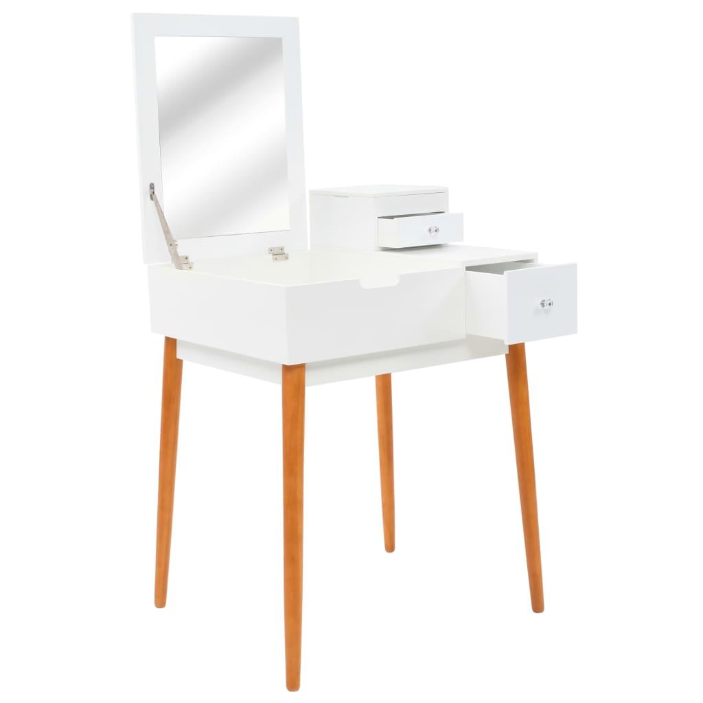 Kaptafel met spiegel 60x50x86 cm MDF