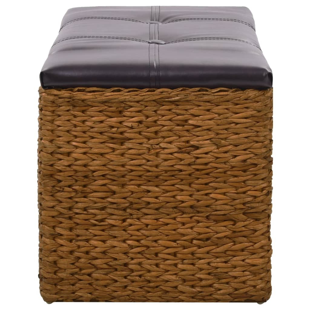 Bankje met 2 manden 71x40x42 cm zeegras bruin