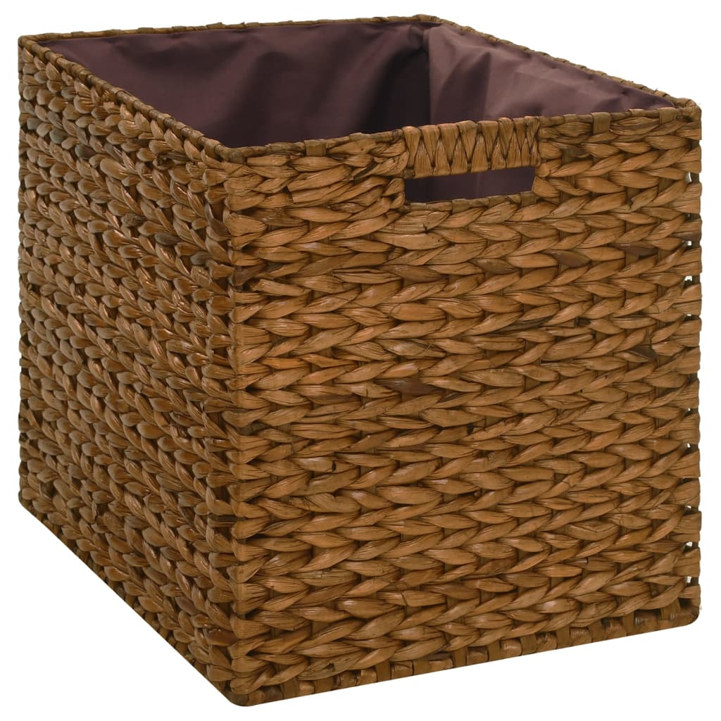 Bankje met 2 manden 71x40x42 cm zeegras bruin