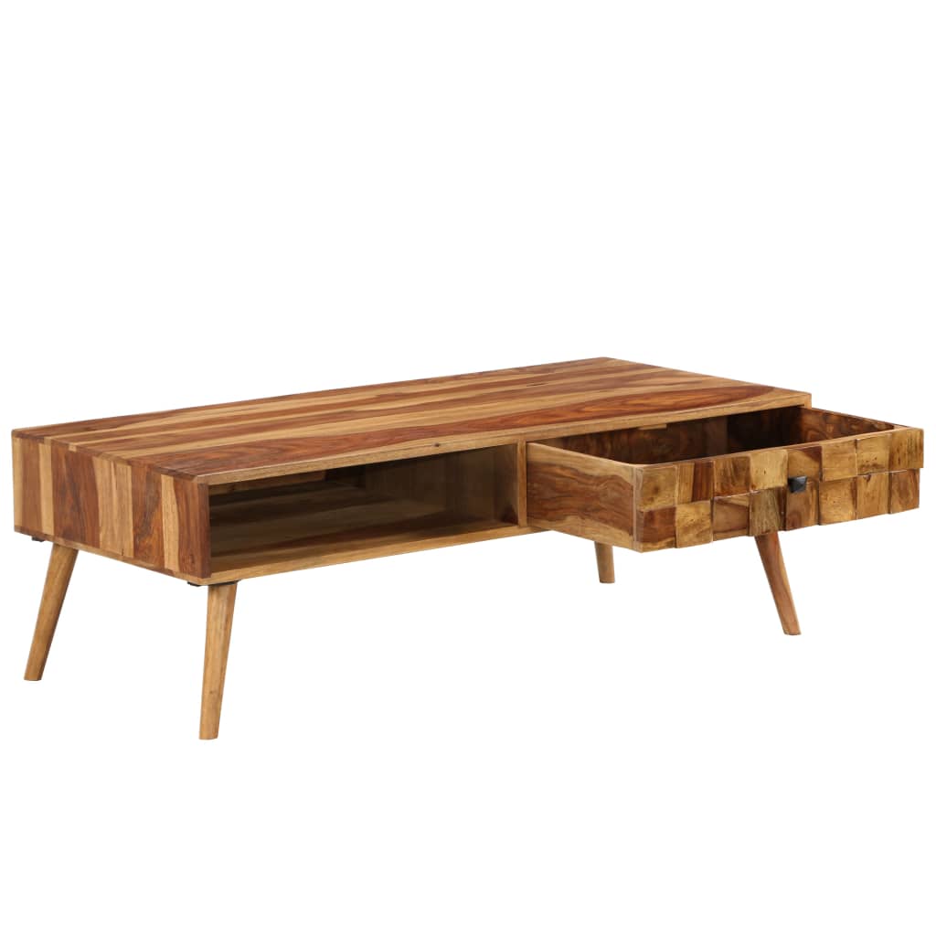 Salontafel 110x50x37 cm sheeshamhout met honing afwerking