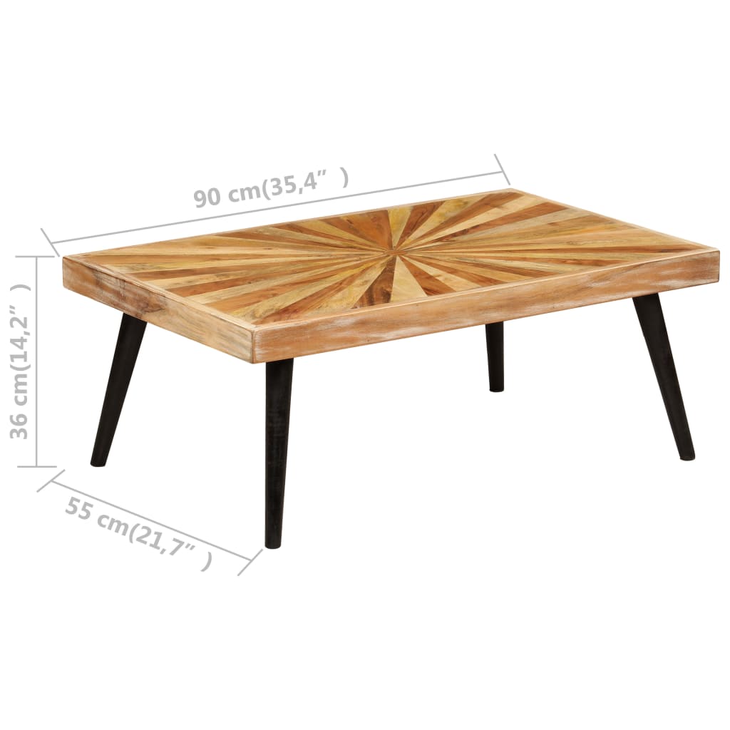 Salontafel 90x55x36 cm massief mangohout